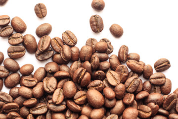 coffee beans on white background