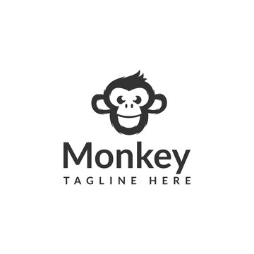 vector design monkey logo. logo template