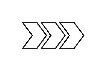  Arrow icon vector. Icon that shows the speed. Eps 10

