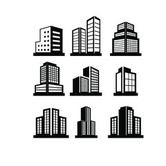 Fototapeta premium several vectors of buildings and skyscrapers