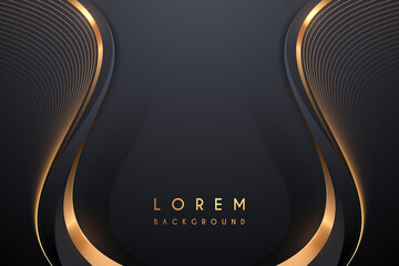 Black and gold elegant lines background