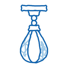Punching Bag doodle icon hand drawn illustration