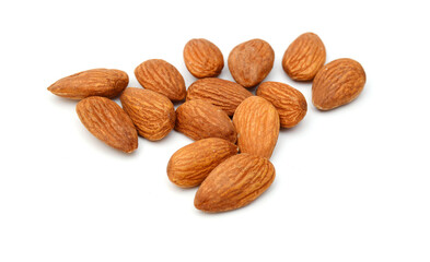 Almonds isolated on white background