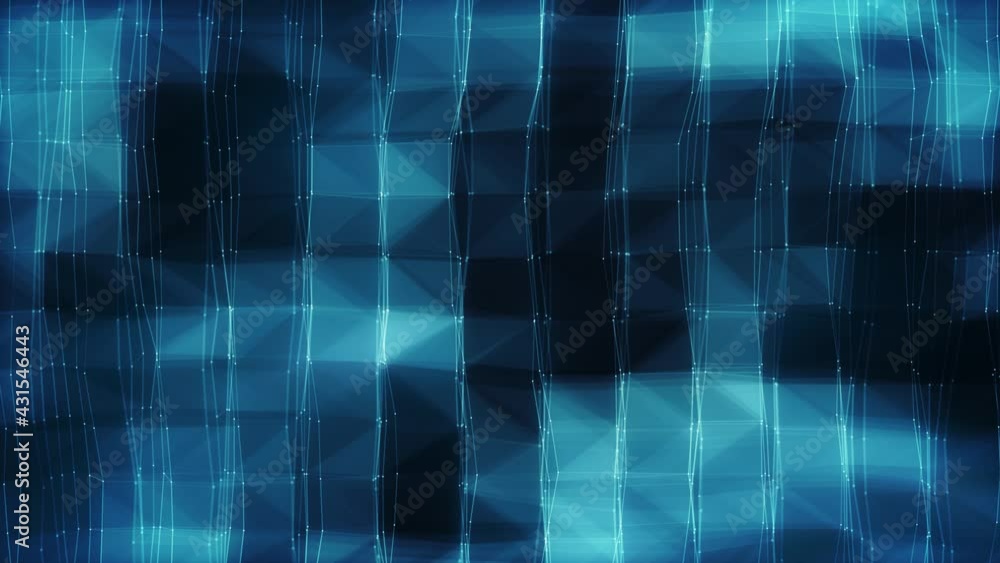 Poster Abstract Hi-Tech Plexus Facets And Tiles Seamless Loop/ 4k animation of an abstract high technology background with plexus facets and tiles seamless moving and looping