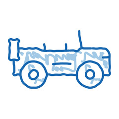 Automobile doodle icon hand drawn illustration