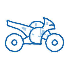 Motorcycle doodle icon hand drawn illustration