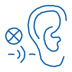 Hearing Impairment doodle icon hand drawn illustration