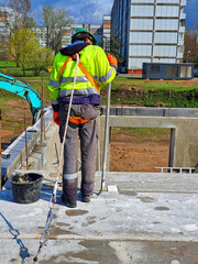 a construction workers on construction site