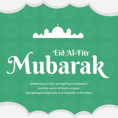 Elegant High Detail Colorful Eid Mubarak Banner And Card Illustration  Suitable for Greeting Card  Banner  Event Backdrop  Social Media  And Other Muslim Related Occasion.