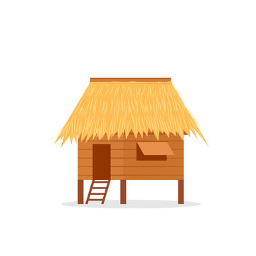 Nipa hut icon. Clipart image isolated on white background