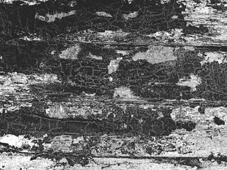 Distress wooden planks texture. Black and white grunge background.