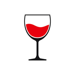 Red wine glass icon
