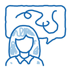 Incoherent Speech doodle icon hand drawn illustration