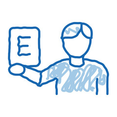 Man Show Letter doodle icon hand drawn illustration