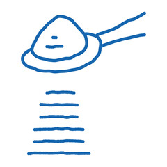 Spoon Of Sugar doodle icon hand drawn illustration