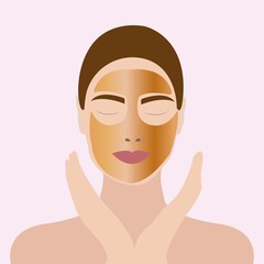 Golden face mask