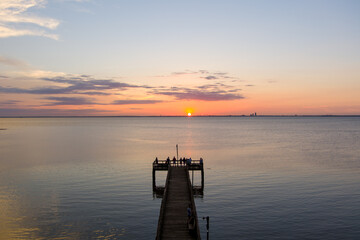 sunset at the pier