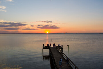 sunset at the pier
