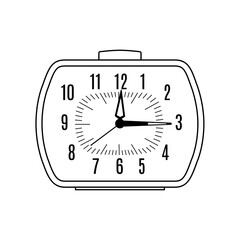 Alarm clock. Line art style
