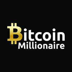 Bitcoin Millionaire T-shirt Design Typography Vector Illustration Design Can Print on Poster Banner T-shirt and Other Products