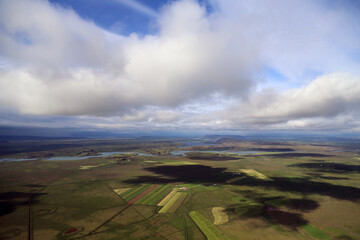 Iceland landscape from the air