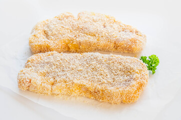 パン粉を付けた豚カツ