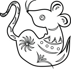 MOUSE COLORING PAGE