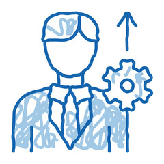 Human Productivity Growth doodle icon hand drawn illustration