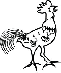 rooster coloring page