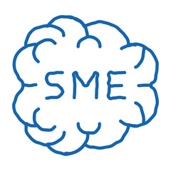 Human Brain Sme Business doodle icon hand drawn illustration