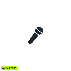 microphone news icon broadcasting symbol logo template simple design element