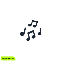 music icon vector logo template