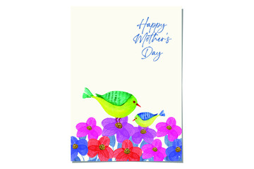 Watercolor floral greeting card