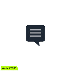 bubble chat icon vector logo template