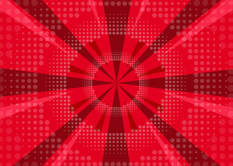 Abstract red comic speed zoom background design