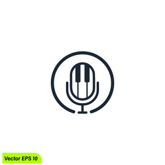 microphone icon karaoke symbol simple design element