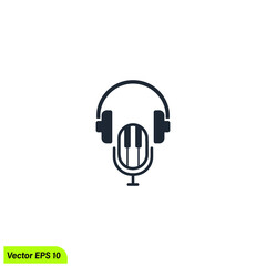 microphone icon karaoke symbol simple design element