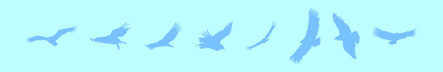 set of desert animals cartoon icon design template with various models. vector illustration isolated on blue background