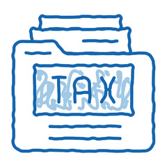Tax Archive doodle icon hand drawn illustration