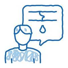 Man Talk Pipe doodle icon hand drawn illustration