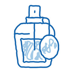 Perfume Bottle doodle icon hand drawn illustration