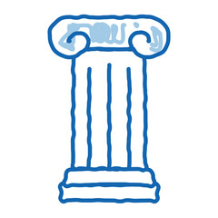 Antique Column doodle icon hand drawn illustration