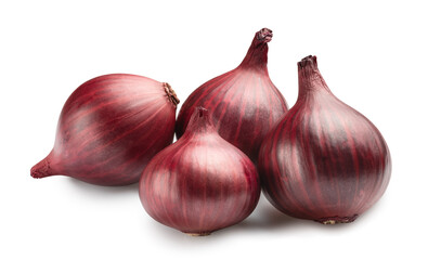 Obraz premium red onion isolated on white. Entire image in sharpness.