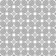 Geometric vector pattern with Black and white colors. Seamless abstract ornament for wallpapers and backgrounds.