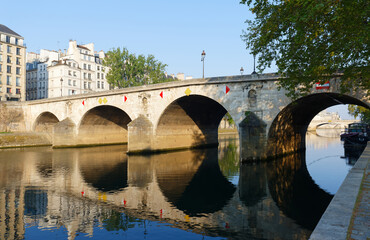 The famous Pont Marie at sunny morning , Paris, France