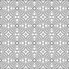 Geometric vector pattern with Black and white colors. Seamless abstract ornament for wallpapers and backgrounds.