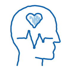 Effect on Brain doodle icon hand drawn illustration