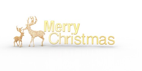 merry christmas card modern 3d minimal
