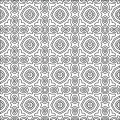 Geometric vector pattern with Black and white colors. Seamless abstract ornament for wallpapers and backgrounds.