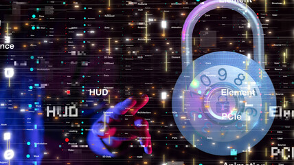 Cybersecurity and information or network protection. Future technology web